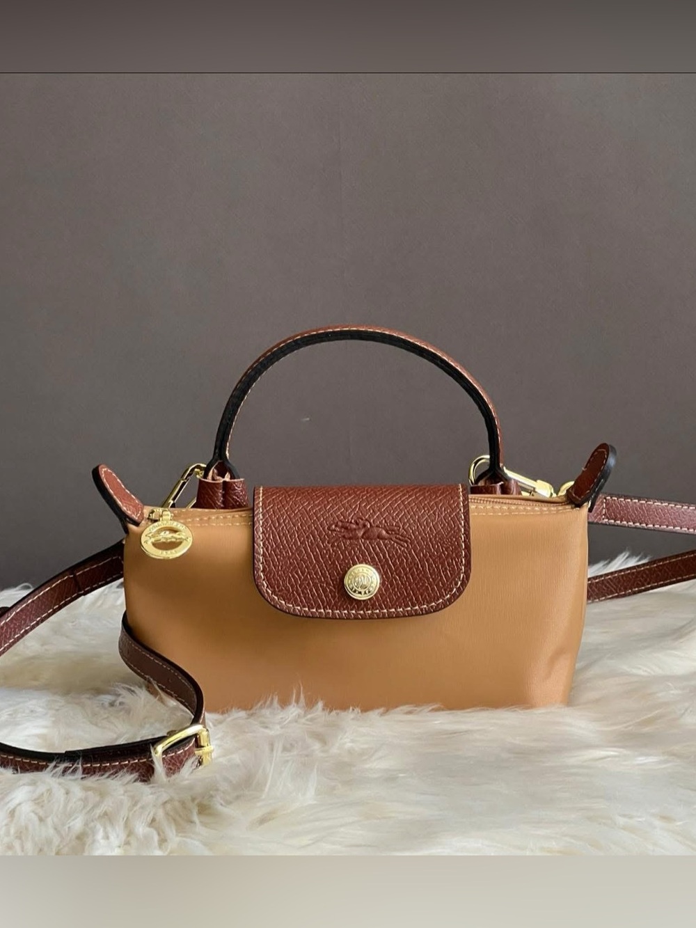 Longchamp XS Le Pliage Original Pouch with Strap